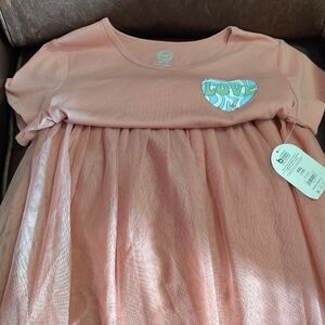 Wonder Nation Coral Dress with Love Heart